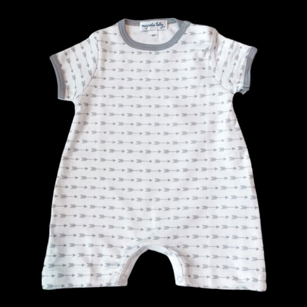 Little Arrows Printed Playsuit- Silver